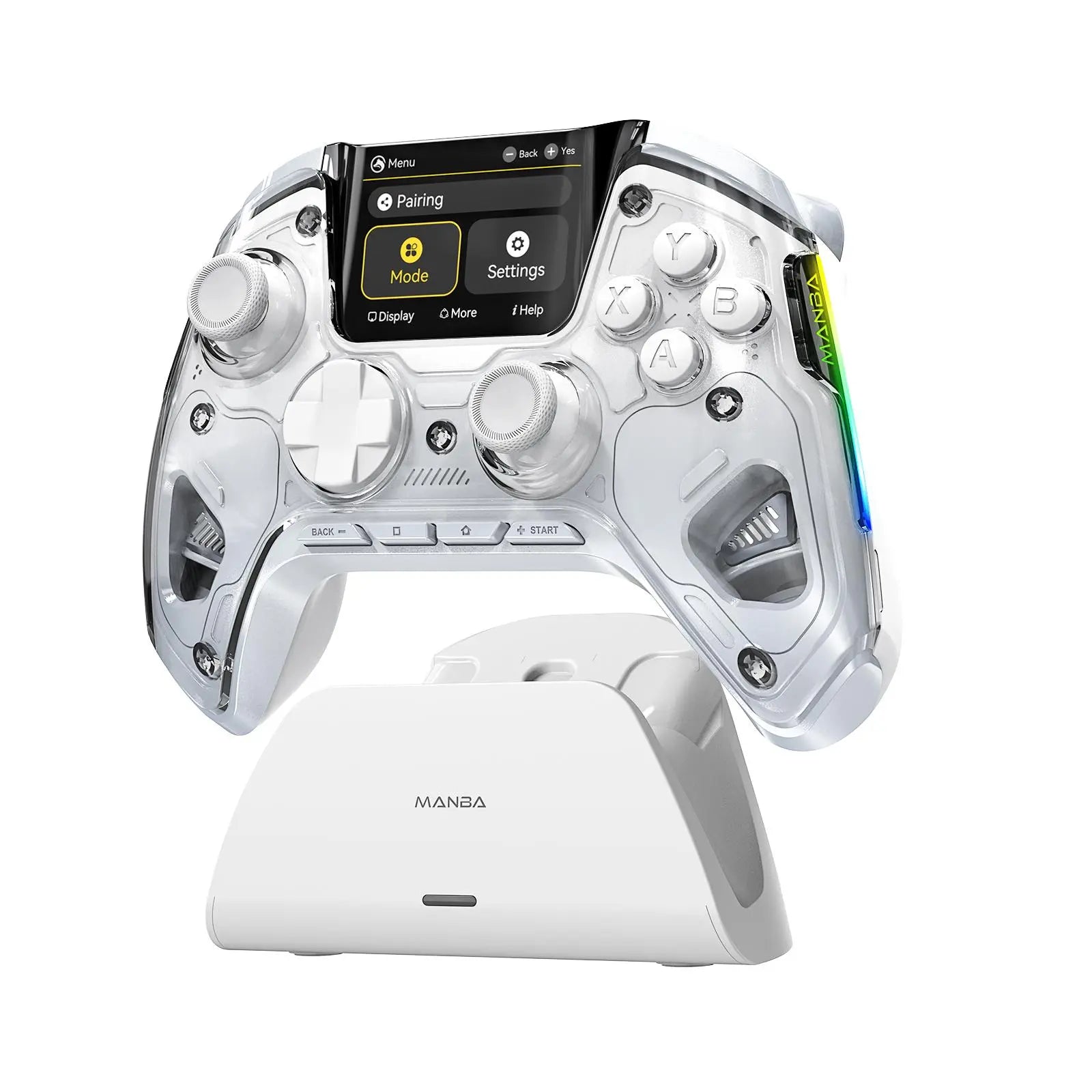 FIEHDUW Wireless Gaming Controller, Esports Controller, Rechargeable Gamepad with RGB Lighting, Remappable Buttons Gamepad for Pc/Switch/Ios/Android/Steam Deck #TOP PICKS
